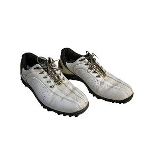 Footjoy Mens FJ Sport Spikeless Leather Golf Shoes 53111 White Mens Size 9.5